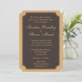 Schokolade Elegance Hochzeit Einladungen (Stehend Vorderseite)