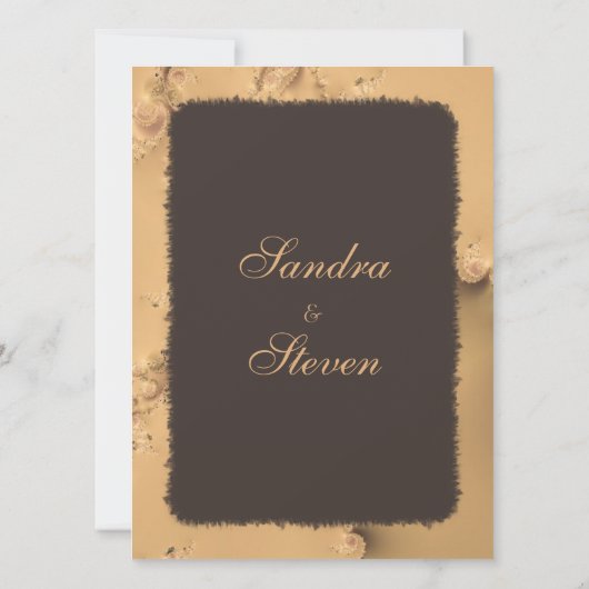 Schokolade Elegance Wedding Einladung (Rückseite)