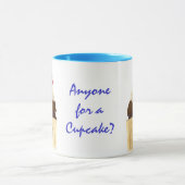 Schokolade Erdbeere Cupcake Ringer Tasse (Zentrum)