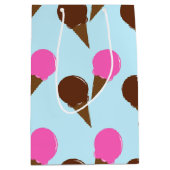 Schokolade & Erdbeere Eis Creme Party Geschenktasc Mittlere Geschenktüte (Vorderseite)