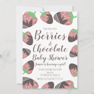 Schokolade Erdbeere Frucht Beere Baby Shower Einla Einladung