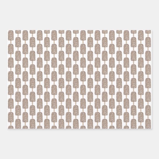 Schokolade Erdbeere Fudgesicle Eiscreme Popsiv Geschenkpapier Set (Vorderseite 2)