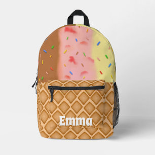 Schokolade, Erdbeere Vanilla Ice Name Bedruckter Rucksack