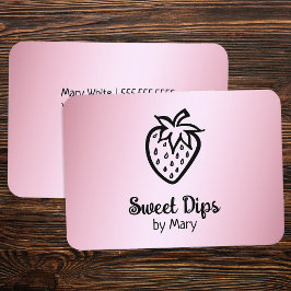 🍓 Schokolade Erdbeeren Eingetauchte Süßigkeiten Visitenkarte