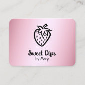 🍓 Schokolade Erdbeeren Eingetauchte Süßigkeiten Visitenkarte (Vorderseite)