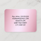 🍓 Schokolade Erdbeeren Eingetauchte Süßigkeiten Visitenkarte (Rückseite)