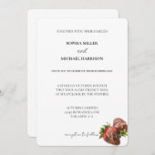 Schokolade-Erdbeeren-Hochzeit Einladung (Vorne/Hinten)