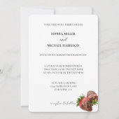 Schokolade-Erdbeeren-Hochzeit Einladung (Vorderseite)