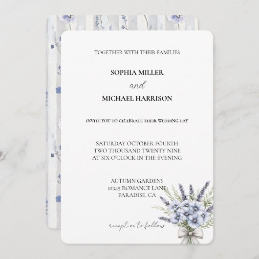 Schokolade Erdbeeren Hochzeitsfeiern Einladung (Vorne/Hinten)