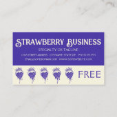 Schokolade Erdbeeren Loyalitätskarte Treuekarte (Rückseite)