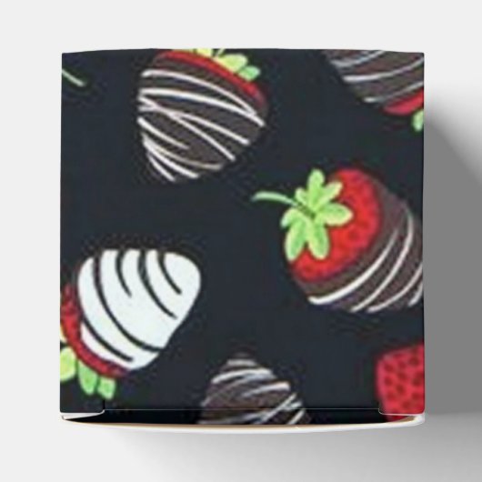 Schokolade Erdbeeren Muster Herz-Gesichtskasten Geschenkschachtel (Oben)