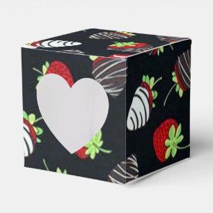 Schokolade Erdbeeren Muster Herz-Gesichtskasten Geschenkschachtel