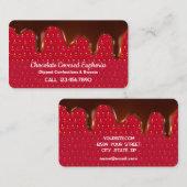 Schokolade Erdbeeren Visitenkarte (Vorne/Hinten)