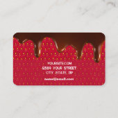 Schokolade Erdbeeren Visitenkarte (Rückseite)