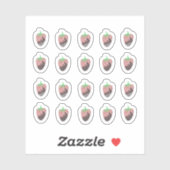 Schokolade-Erdbeerplanner Aufkleber (Blatt)