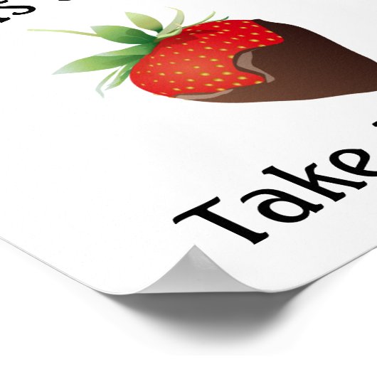 Schokolade Erdbeerposter Poster (Ecke)