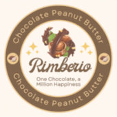 Schokolade Erdnuss Rimberio Aufkleber (Vorderseite)