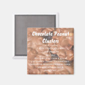 Schokolade Erdnusscluster Rezept Magnet (Vorderseite/Rückseite)