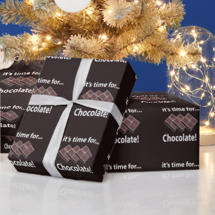 Schokolade Es ist Zeit für Schokolade Geschenkpapier