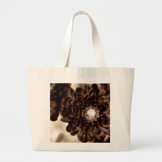 Schokolade Floral Print Tote Bag Jumbo Stoffbeutel (Vorne)
