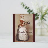 SCHOKOLADE FONDUE DINNER PARTY EINLADUNG (Stehend Vorderseite)