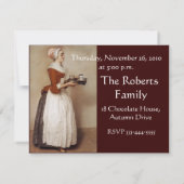 SCHOKOLADE FONDUE DINNER PARTY EINLADUNG (Rückseite)