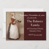 SCHOKOLADE FONDUE DINNER PARTY EINLADUNG (Rückseite)