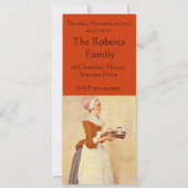 SCHOKOLADE FONDUE DINNER PARTY EINLADUNG (Rückseite)