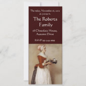 SCHOKOLADE FONDUE DINNER PARTY EINLADUNG (Rückseite)