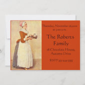 SCHOKOLADE FONDUE DINNER PARTY EINLADUNG (Rückseite)