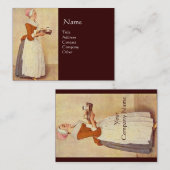 SCHOKOLADE FONDUE DINNER PARTY Gold Metallic Visitenkarte (Vorne/Hinten)