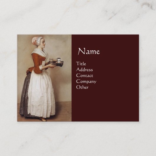 SCHOKOLADE FONDUE DINNER PARTY VISITENKARTE (Vorderseite)