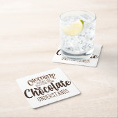 Schokolade Frage keine Albernen Fragen Rechteckiger Pappuntersetzer (Vor Ort)
