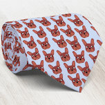 Schokolade French Bulldog Blue Neck Tie Krawatte<br><div class="desc">Ein lustiges kleines Schokolade-Französisch-Bulldogge oder französisches Muster auf einem blauen Hintergrund. Ideal für alle Hundeliebhaber,  Haustierfreunde,  Hundeschwanderer und Tierärzte. Originelle Kunst von Nic Squirrell.</div>