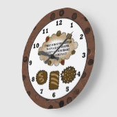 Schokolade Freundschaft Leckerei Große Wanduhr (Winkel)