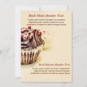 Schokolade Fudge Cupcake Einladung (Rückseite)