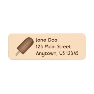Schokolade Fudge Fudgesicle Popsicle Address Label