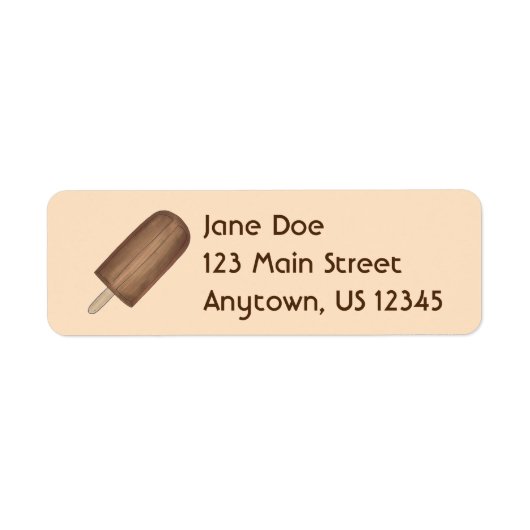 Schokolade Fudge Fudgesicle Popsicle Address Label (Vorne)