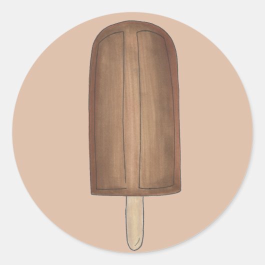 Schokolade Fudge Fudgesicle Popsicle Stickers (Vorderseite)