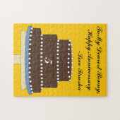 Schokolade Fudge Jubiläumskuchen II Puzzle (Horizontal)