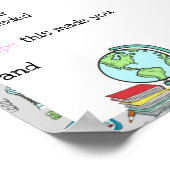 Schokolade für Lehrer, Geschenk für Süßes Poster (Ecke)