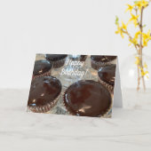 Schokolade Ganache Cupcakes Karte (Gelbe Blume)