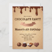 Schokolade Geburtstagsfeier Einladung (Vorderseite)