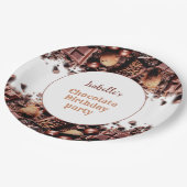 Schokolade Geburtstagsparty Pappteller (Schrägansicht)