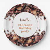 Schokolade Geburtstagsparty Pappteller (Vorderseite)