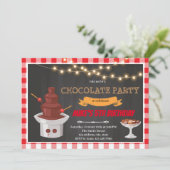 Schokolade Geburtstagsthema Einladung (Stehend Vorderseite)