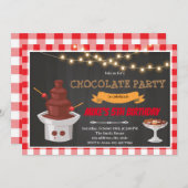 Schokolade Geburtstagsthema Einladung (Vorne/Hinten)