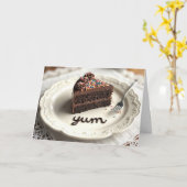 Schokolade Geburtstagstorte Karte (Gelbe Blume)