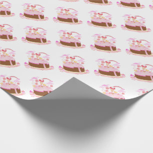 Schokolade Geburtstagstorte mit Süßigkeiten Geschenkpapier