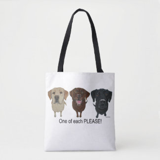 Schokolade, gelb und schwarz Labrador Retriever Tasche